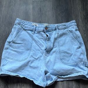 high waisted cargo jean shorts